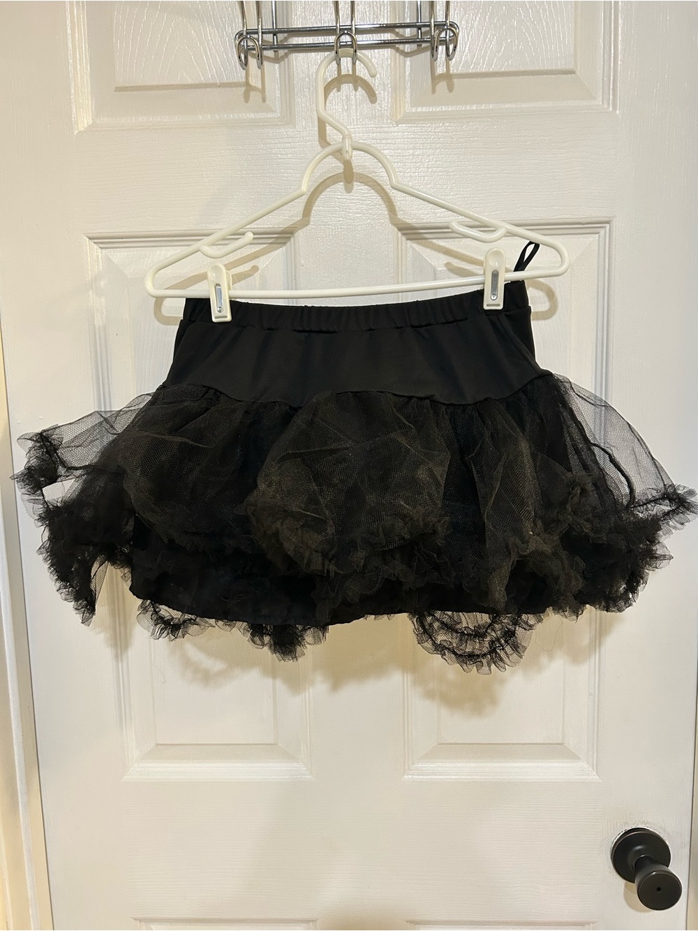 S Women’s Black 3-Layered Tulle Mini Skirt Tutu